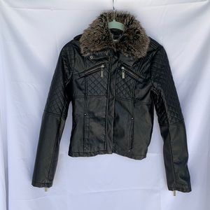 Girls JouJou Faux Leather Jacket
